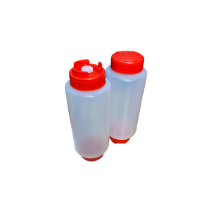 24oz Red Sauce Bottle - Silicone Anti Drip Tip