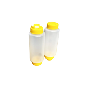 24oz Yellow Sauce Bottle - Silicone Anti Drip Tip