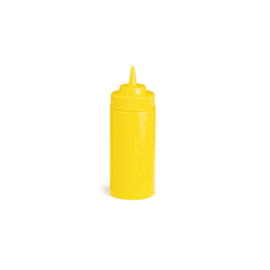 32 oz Yellow Sauce Dispenser - Wide Mouth