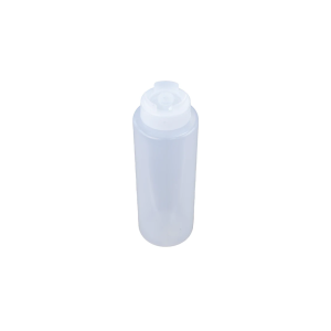 32oz Clear Sauce Bottle - Silicone Anti Drip Tip