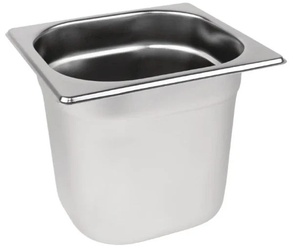 1/6 One Sixth Size Stainless Steel Gastronorm Container 150mm Deep