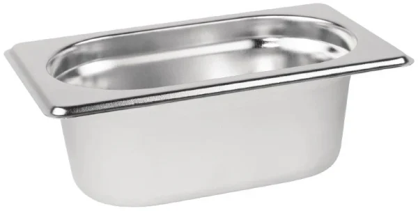 1/9 One Ninth Size Deep Stainless Steel Gastronorm Container 65mm Deep