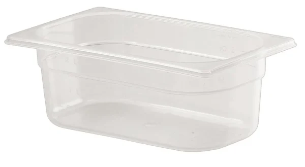 1/4 One Fourth Size Polypropylene Gastronorm Container 100mm Deep