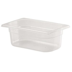 1/4 One Fourth Size Polypropylene Gastronorm Container 100mm Deep