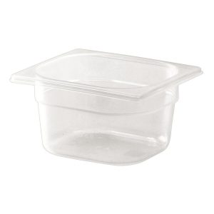 1/6 One Sixth Size Polypropylene Gastronorm Container 100mm Deep