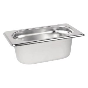 1/9 One Ninth Size Deep Stainless Steel Gastronorm Container 65mm Deep