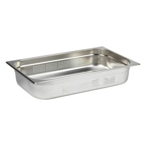1/1 Full Size Perforated Stainless Steel Gastronorm Container 100mm Deep
