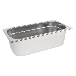 1/3 One Third Size Stainless Steel Gastronorm Container 100mm Deep