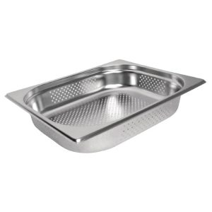 1/2 Half Size Perforated Stainless Steel Gastronorm Container 65mm Deep