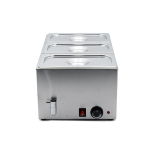 ATOSA BAIN MARIE 1/1 GN WITH DRAIN TAP (3 x 1/3 150mm deep Gastronorm Pans Included)