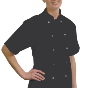 Chef's Jacket Short Sleeve BLACK (L)