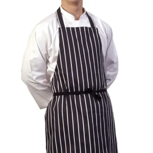 Butchers Stripe Blue Bib Apron